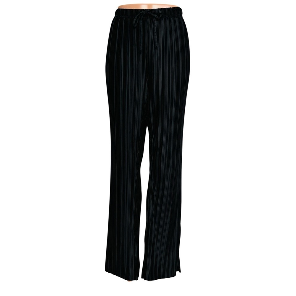 DRESS FORUM Black Pleated Pants Size Medium